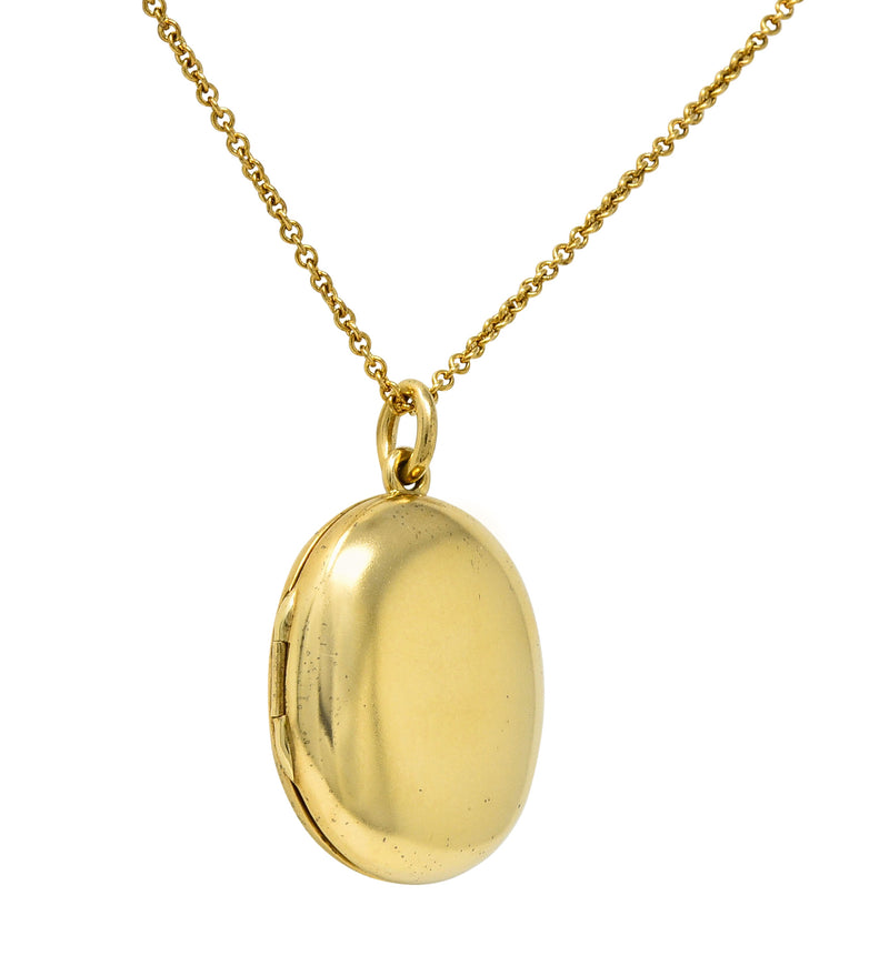 Sterling Silver Rhod-plated & Gold-plated Floral Granddaughter Oval Locket  - Quality Gold
